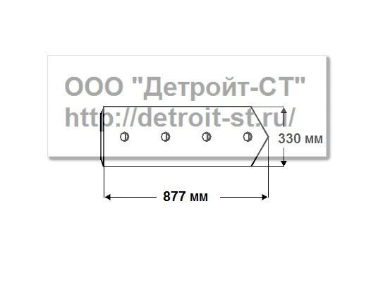 Нож Komatsu 195-72-11144 (кол-во отверстий - 6) D355A-3 фото запчасти