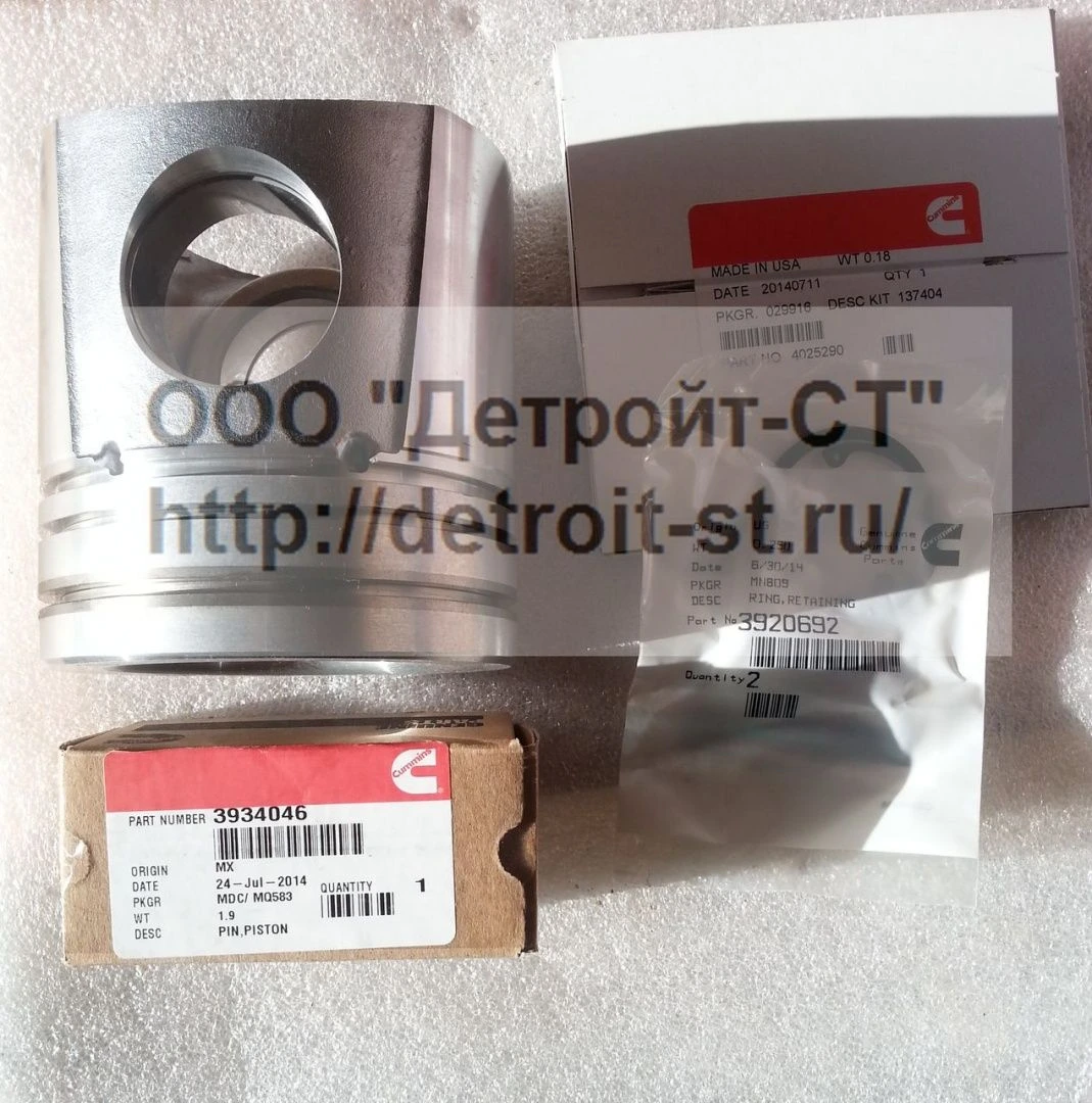 Поршень в сборе Cummins C8.3 GAS 4089346 фото запчасти