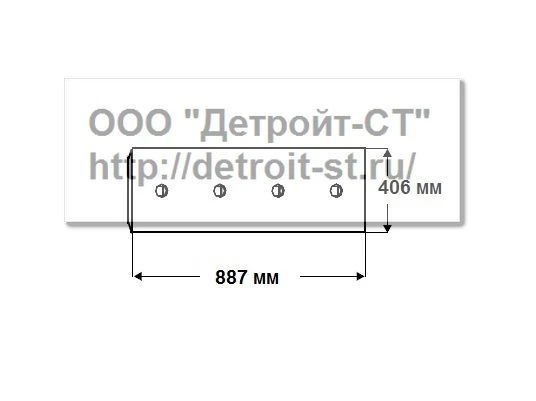 Нож Komatsu 195-71-61550 (кол-во отверстий - 6) D375A-1-2-3-5, WD900-3 фото запчасти