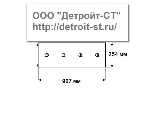 Нож Komatsu 154-72-11151 (кол-во отверстий - 6) D80A-18, D80E-18, D85A-18-21, D85E-18-21, D85-SS-2A фото запчасти