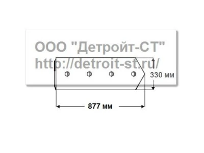 Нож Komatsu 195-72-11144 (кол-во отверстий - 6) D355A-3 фото запчасти