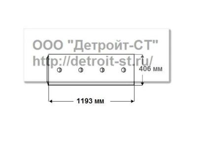 Нож Komatsu 198-71-11181 (кол-во отверстий - 8) D375A-1-2-3-5, D455A-1, D475A-1, WD900-3 фото запчасти