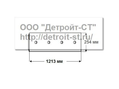 Нож Komatsu 41E-70-15231 (кол-во отверстий - 8) WD600-1 фото запчасти